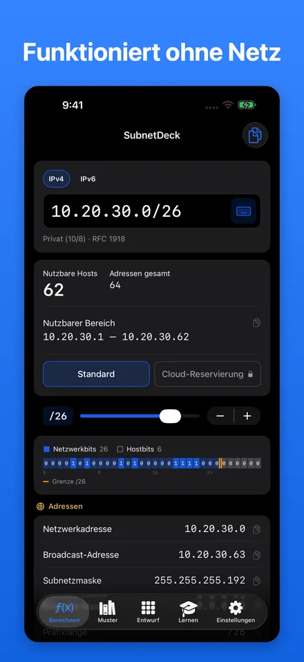 Funktioniert ohne Netz