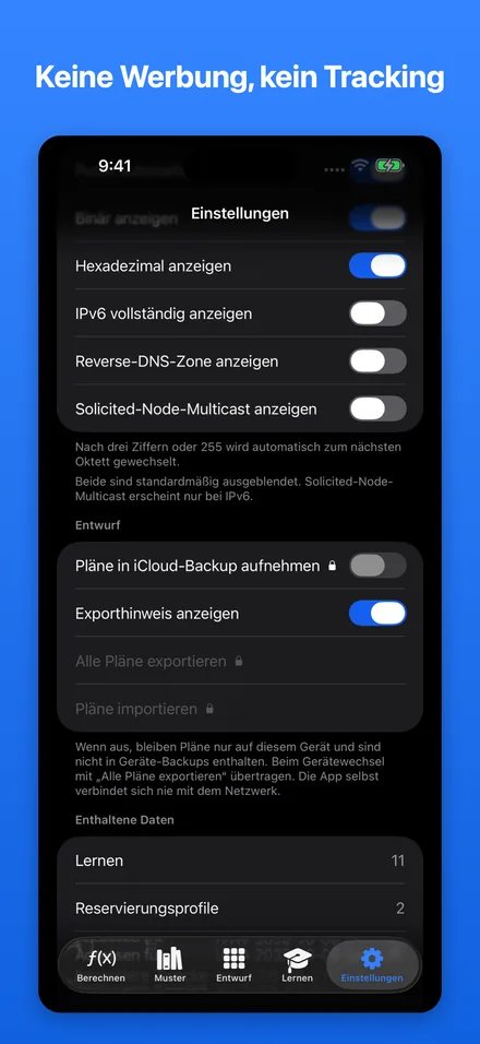 Keine Werbung, kein Tracking