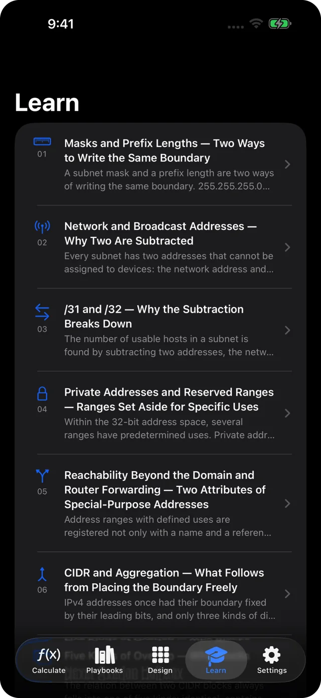 Learn topics list with 11 titles and summaries
