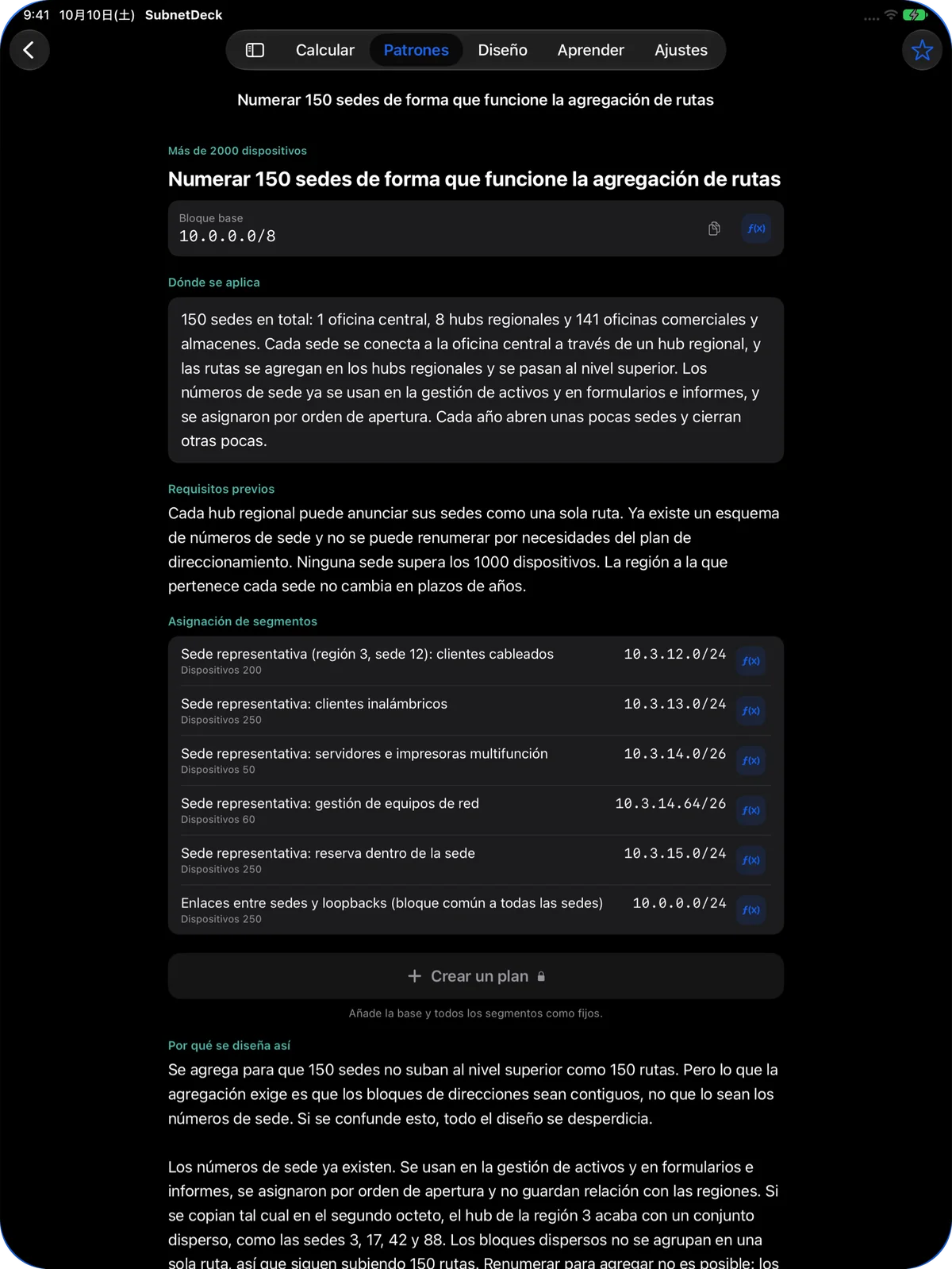Un patrón gratuito en el iPad: numerar 150 sedes para que funcione la agregación de rutas