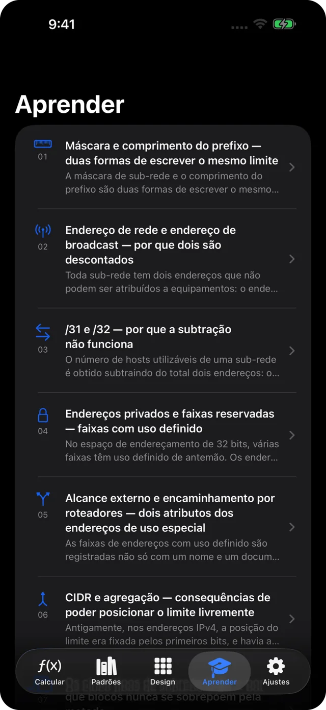 Lista dos 11 temas com títulos e resumos